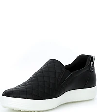ECCO Soft 7 Quilted Leather Slip On Sneakers