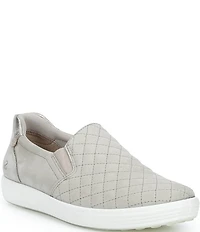 ECCO Soft 7 Quilted Leather Slip On Sneakers
