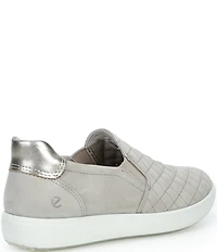ECCO Soft 7 Quilted Leather Slip On Sneakers