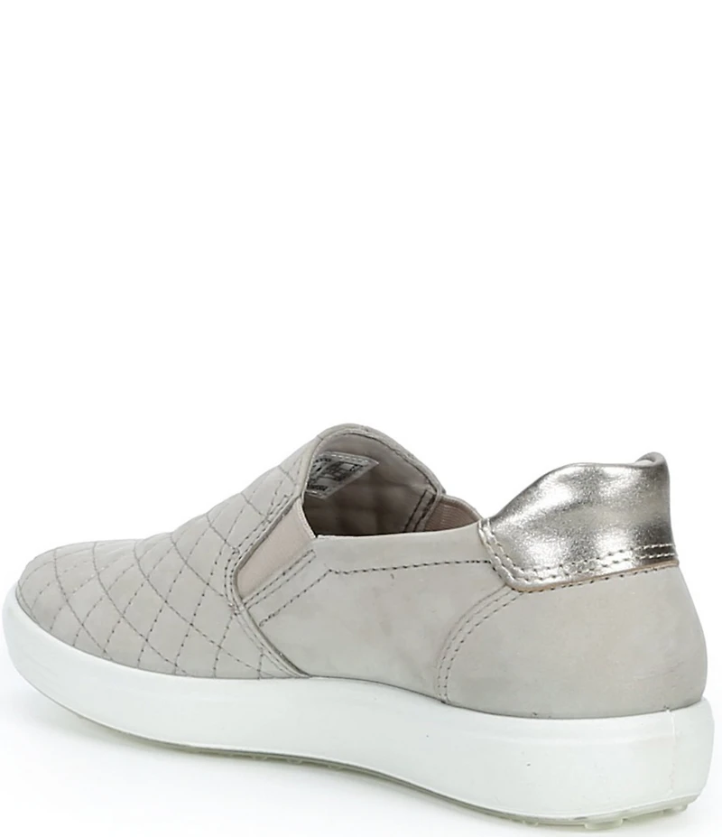 ECCO Soft 7 Quilted Leather Slip On Sneakers