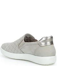 ECCO Soft 7 Quilted Leather Slip On Sneakers