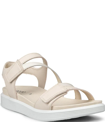 ECCO Soft Leather Banded Ankle Wrap Sandals
