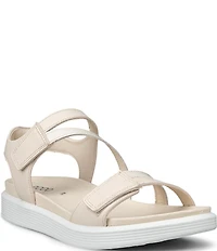 ECCO Soft Leather Banded Ankle Wrap Sandals