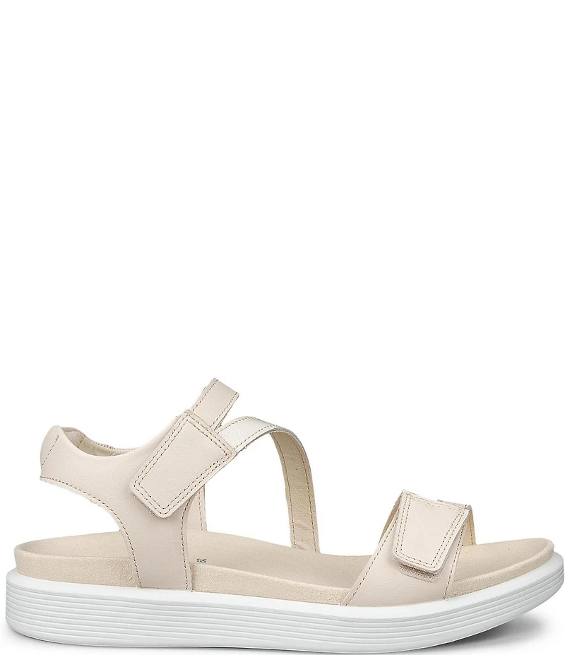 ECCO Soft Leather Banded Ankle Wrap Sandals