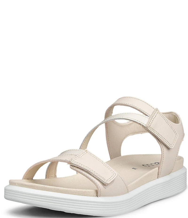 ECCO Soft Leather Banded Ankle Wrap Sandals