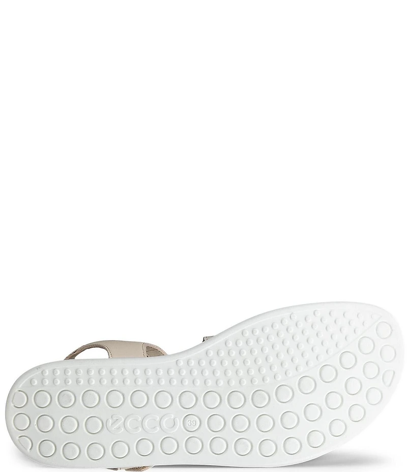 ECCO Soft Leather Banded Ankle Wrap Sandals