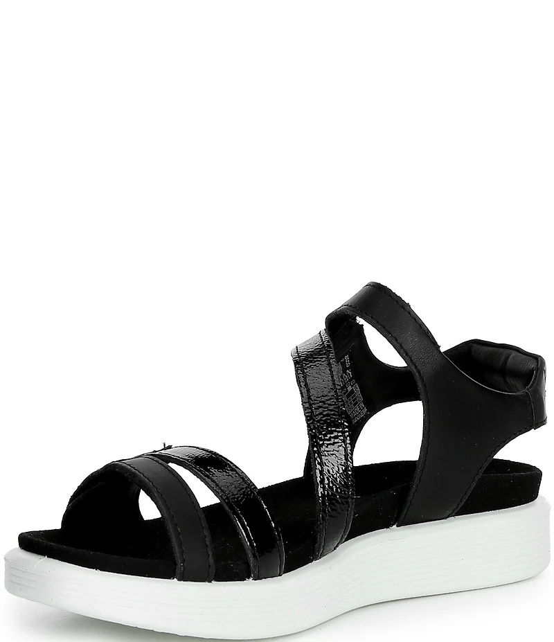 ECCO Soft Leather Banded Ankle Wrap Sandals