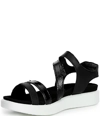 ECCO Soft Leather Banded Ankle Wrap Sandals