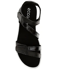 ECCO Soft Leather Banded Ankle Wrap Sandals