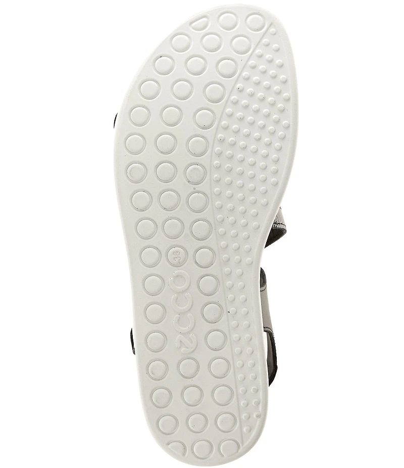 ECCO Soft Leather Banded Ankle Wrap Sandals