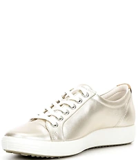 ECCO Women's Soft VII Leather Lace Up Sneakers