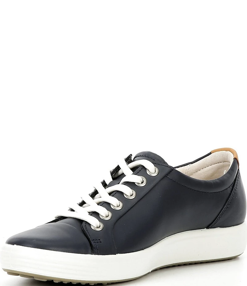 ECCO Women's Soft VII Leather Lace Up Sneakers