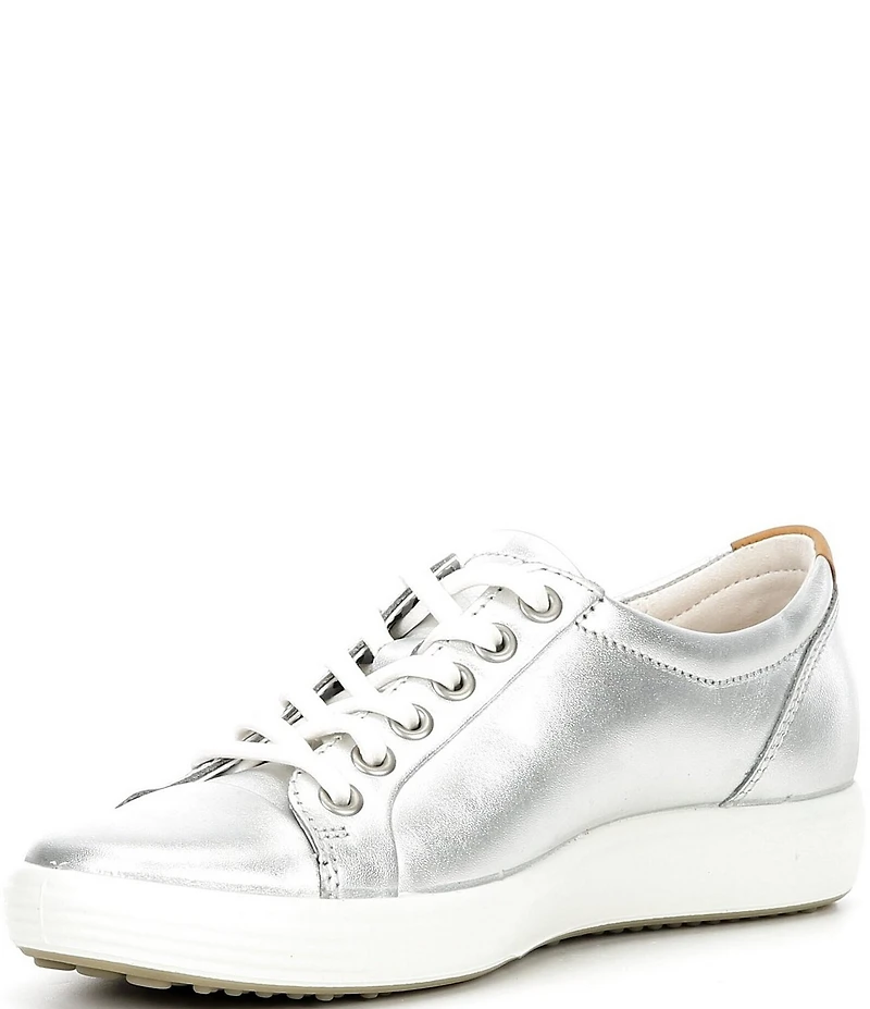 ECCO Women's Soft VII Leather Lace Up Sneakers