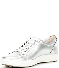 ECCO Women's Soft VII Leather Lace Up Sneakers