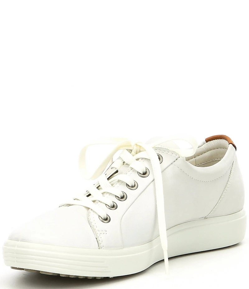 ECCO Women's Soft VII Leather Lace Up Sneakers