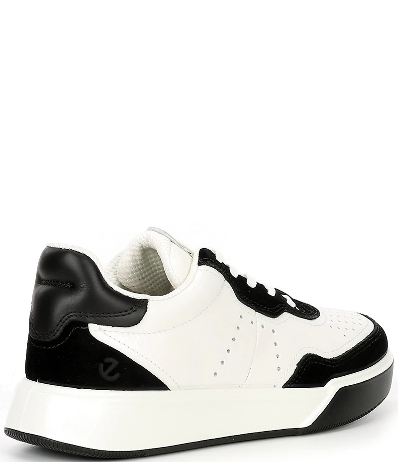 ECCO Street Court Perforated Leather Sneakers