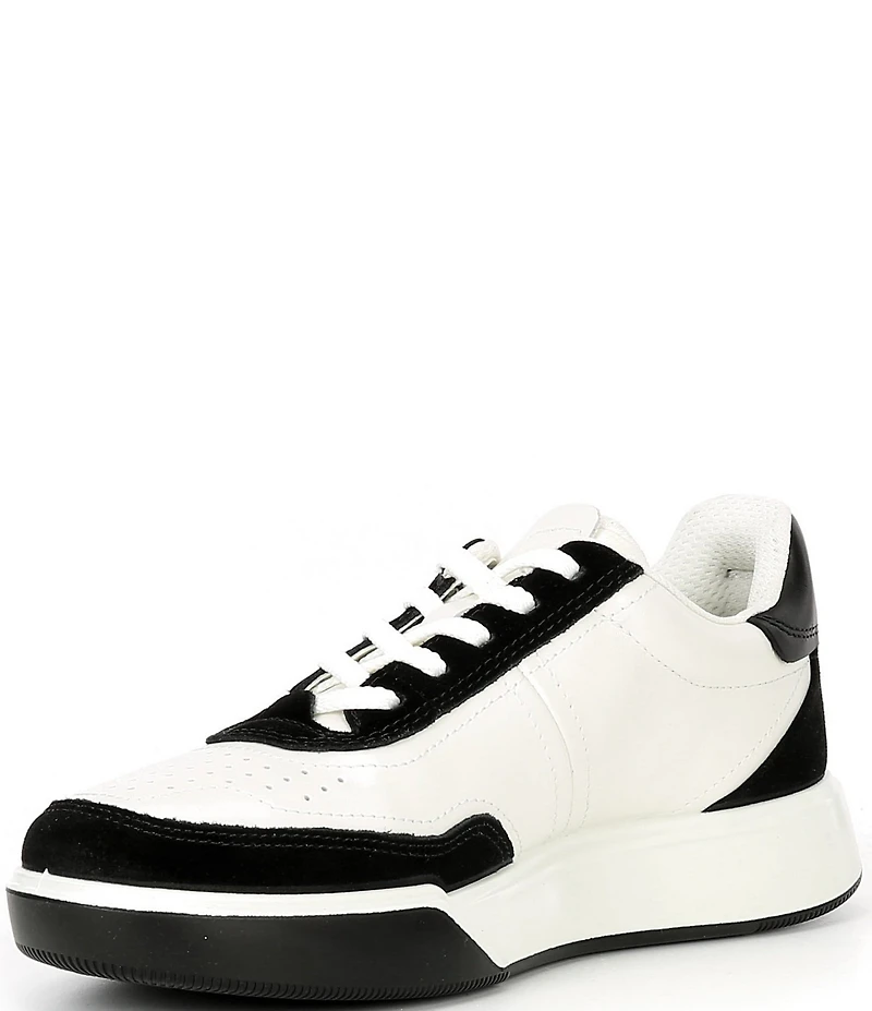 ECCO Street Court Perforated Leather Sneakers