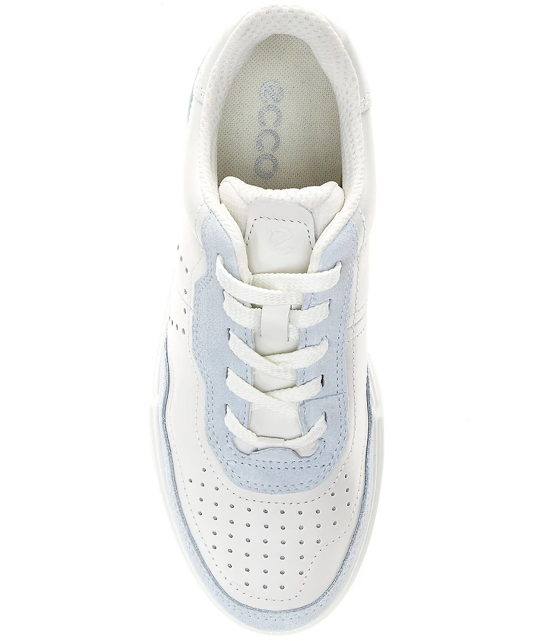 ECCO Street Court Perforated Leather Sneakers