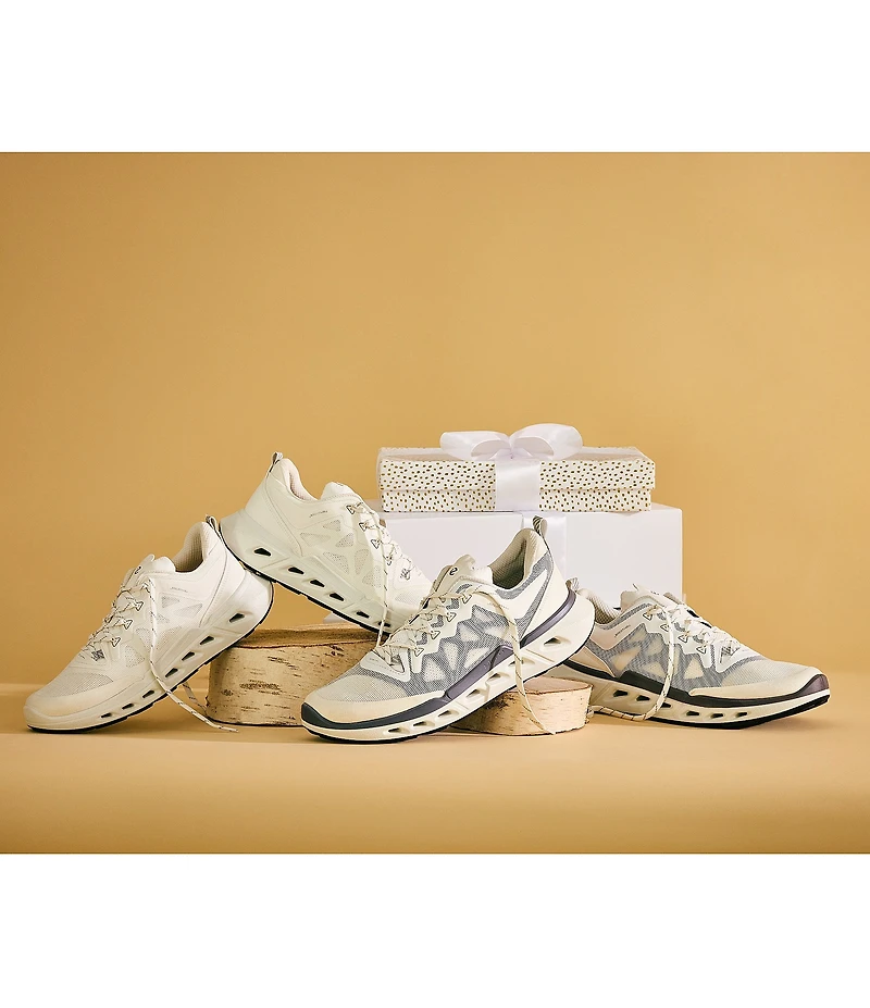 ECCO Women's Biom 720 Leather and Mesh Lace Up Sneakers