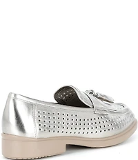 ECCO Women's Classic Perforated Leather Tassel Penny Loafers