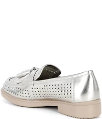 ECCO Women's Classic Perforated Leather Tassel Penny Loafers
