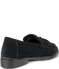 ECCO Women's Classic Perforated Suede Tassel Penny Loafers