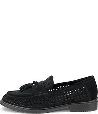 ECCO Women's Classic Perforated Suede Tassel Penny Loafers