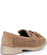 ECCO Women's Classic Perforated Suede Tassel Penny Loafers