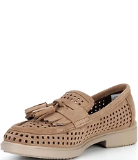 ECCO Women's Classic Perforated Suede Tassel Penny Loafers