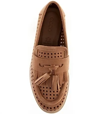 ECCO Women's Classic Perforated Suede Tassel Penny Loafers