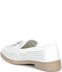 ECCO Women's Classic Perforated Suede Tassel Penny Loafers