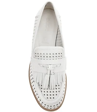 ECCO Women's Classic Perforated Suede Tassel Penny Loafers