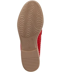 ECCO Women's Classic Perforated Suede Tassel Penny Loafers