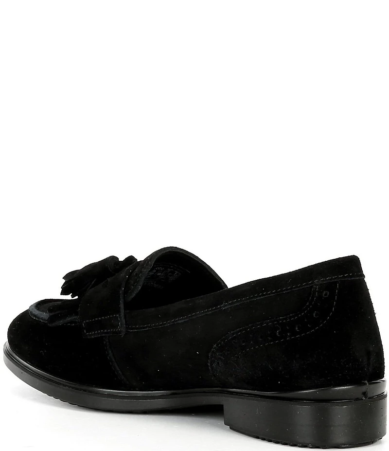 ECCO Women's Classic Tassel Suede Brogue Detail Penny Loafers
