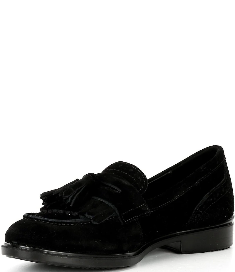 ECCO Women's Classic Tassel Suede Brogue Detail Penny Loafers