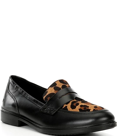 ECCO Women's Classic 15 Leopard Leather Penny Loafers