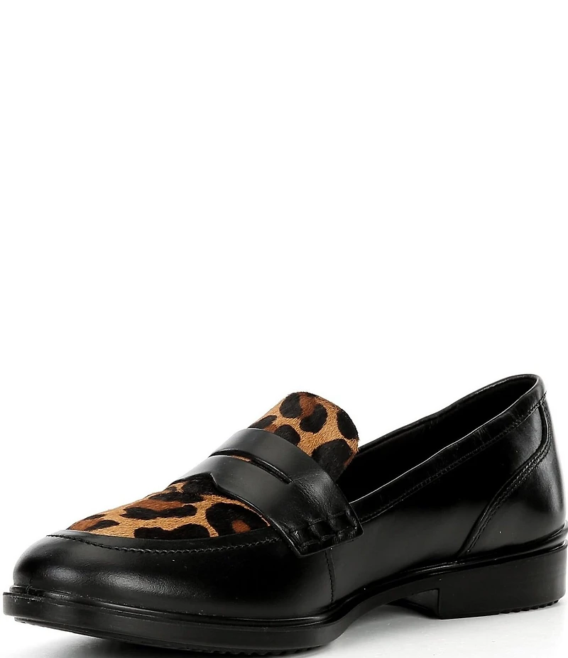 ECCO Women's Classic 15 Leopard Leather Penny Loafers