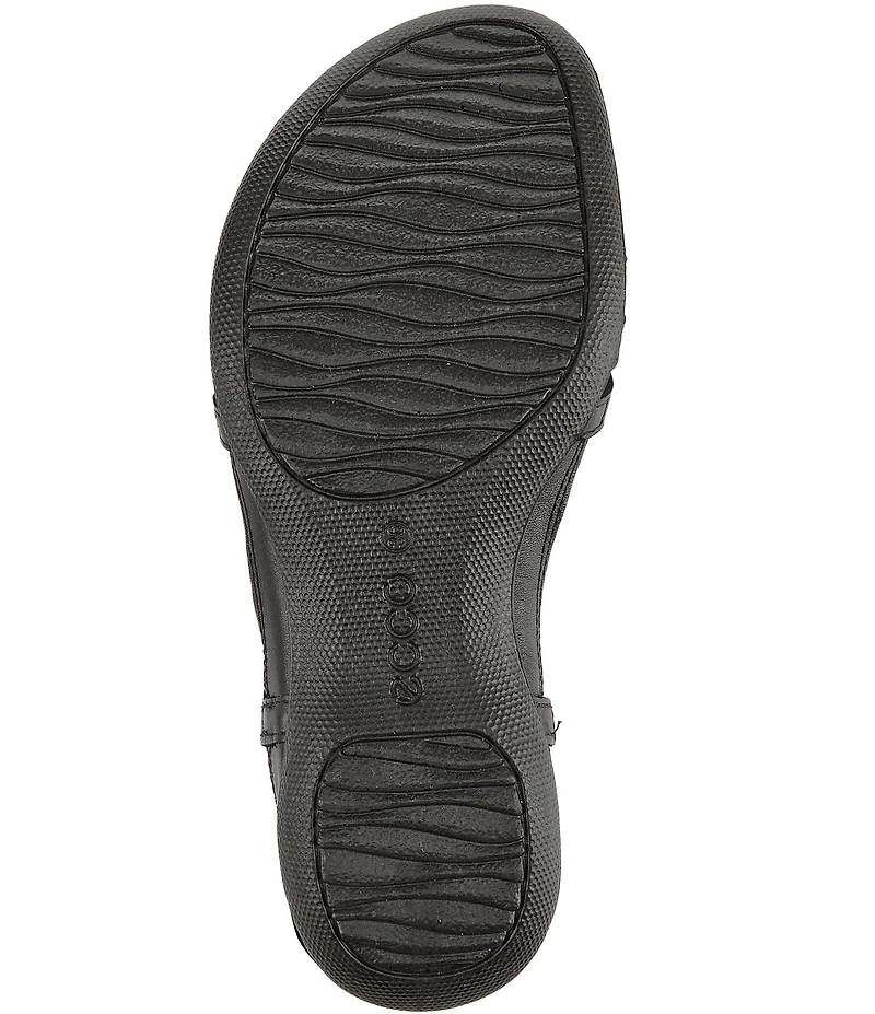 ECCO Women's Flash Leather and Patent Ankle Wrap Sandals