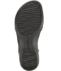 ECCO Women's Flash Leather and Patent Ankle Wrap Sandals