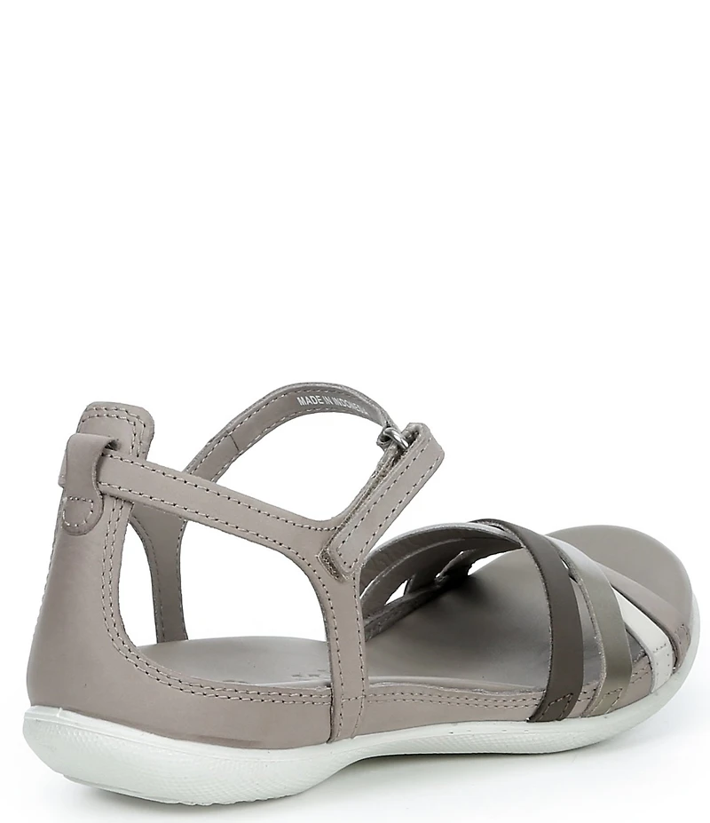 ECCO Women's Flash Leather Ankle Wrap Sandals
