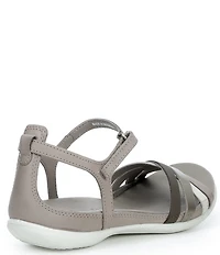 ECCO Women's Flash Leather Ankle Wrap Sandals