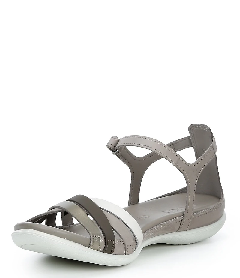 ECCO Women's Flash Leather Ankle Wrap Sandals