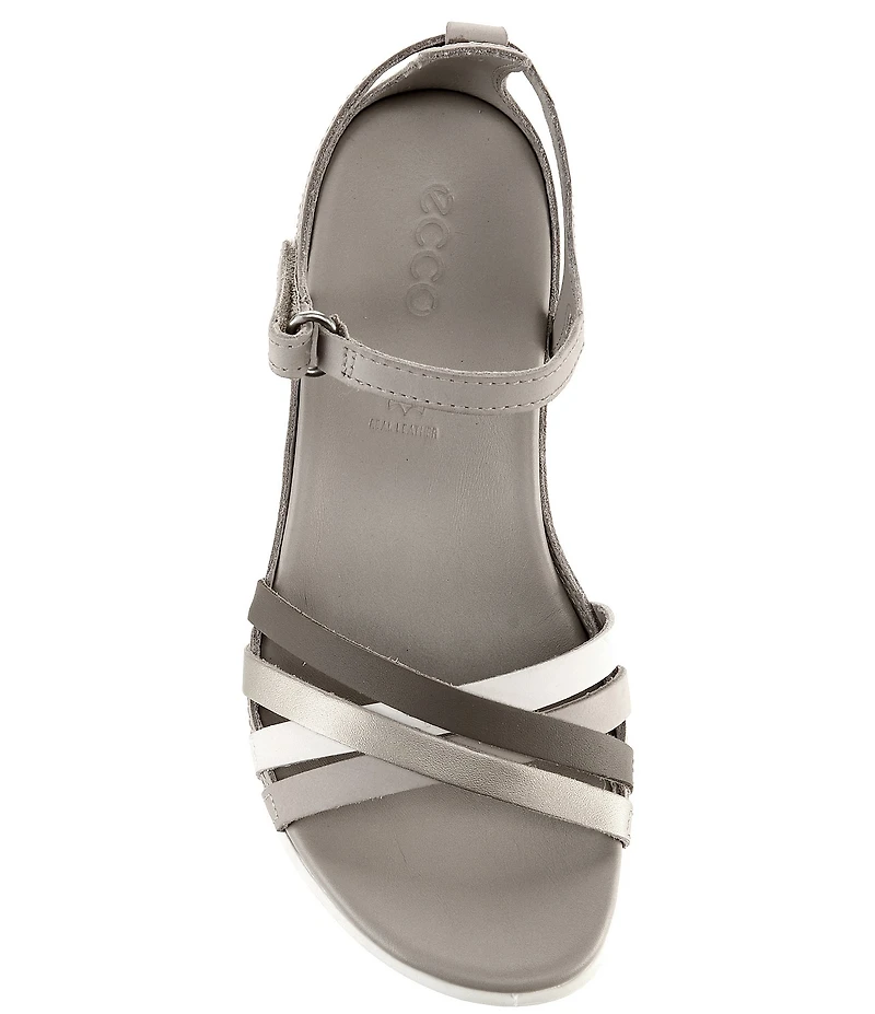 ECCO Women's Flash Leather Ankle Wrap Sandals