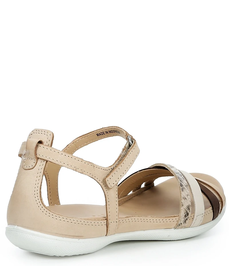 ECCO Women's Flash Multi Leather Ankle Wrap Sandals