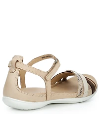 ECCO Women's Flash Multi Leather Ankle Wrap Sandals
