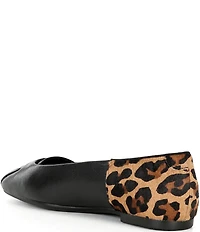 ECCO Women's Margot Origami Leopard Leather Ballerina Flats