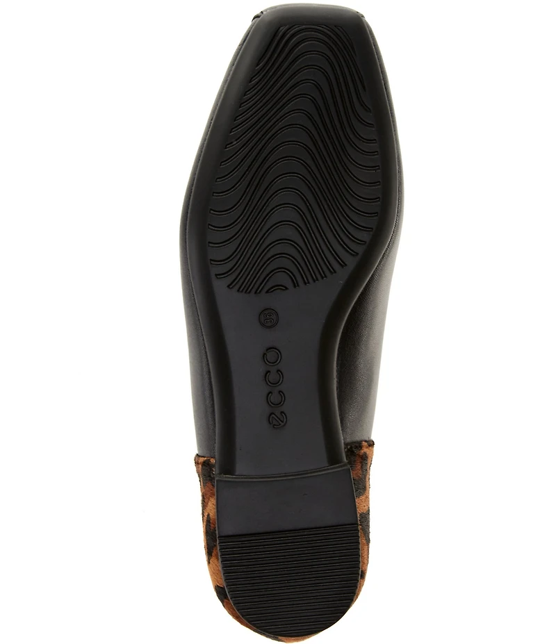 ECCO Women's Margot Origami Leopard Leather Ballerina Flats