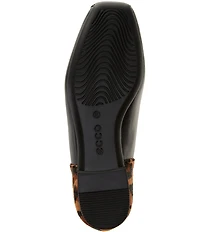 ECCO Women's Margot Origami Leopard Leather Ballerina Flats