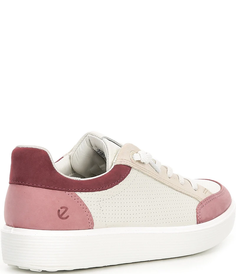 ECCO Women's Soft 60 Perforated Leather Lace Up Sneakers
