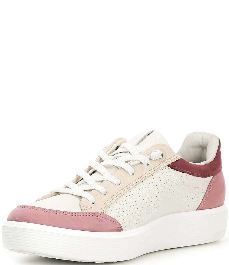 ECCO Women's Soft 60 Perforated Leather Lace Up Sneakers
